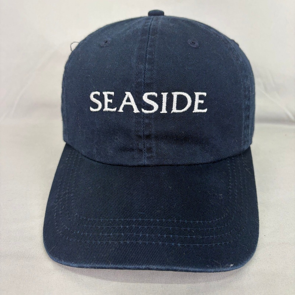 Seaside Baseball Hat Lifestyle Navy Blue OSFM Unisex Embroidered Logo Cap
